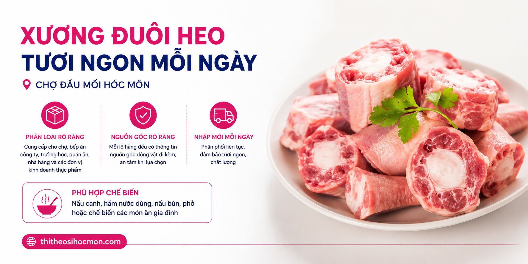 Xương Đuôi Heo Tươi Ngon